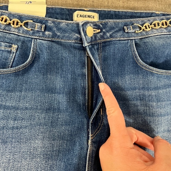 NEW L’Agence Arlene Denim Mini Skirt - Picture 5 of 10